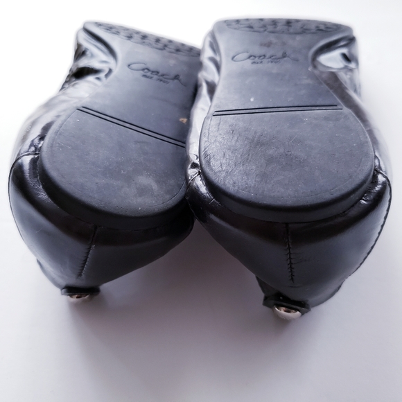 Coach Delight Black Ballet Flats Size 7.5 - Picture 4 of 5